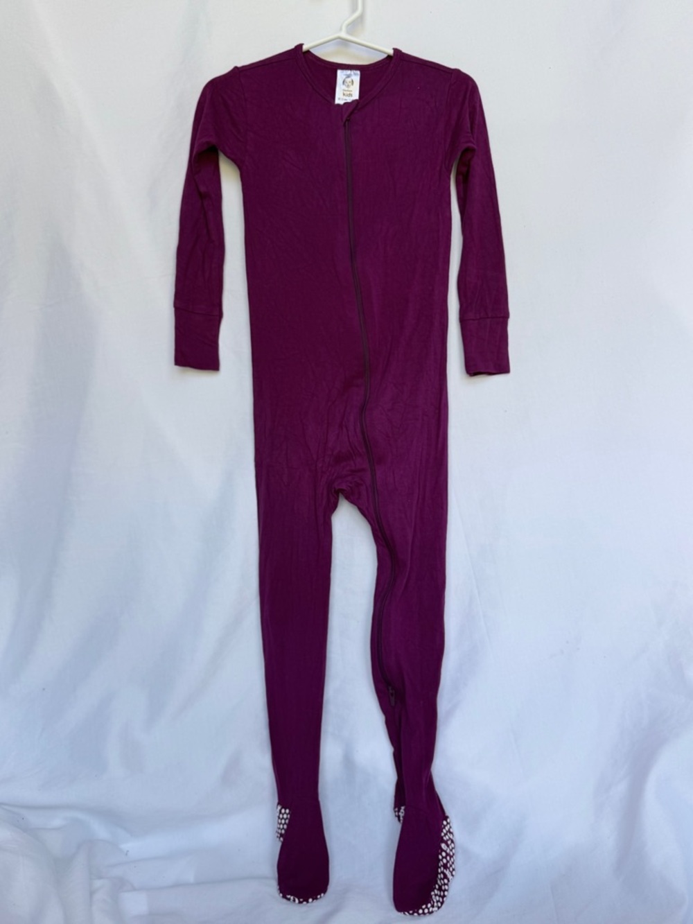 Gerber Plum Footed One-Piece Zipper Pajamas